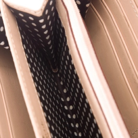 Kate Spade Pasadena Neda Blue Patrnt Leather Zip Around Accordion Wallet - Picture 7 of 10